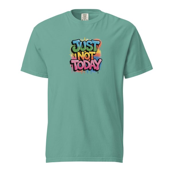 Just Not Today - Unisex garment-dyed heavyweight t-shirt - Image 4